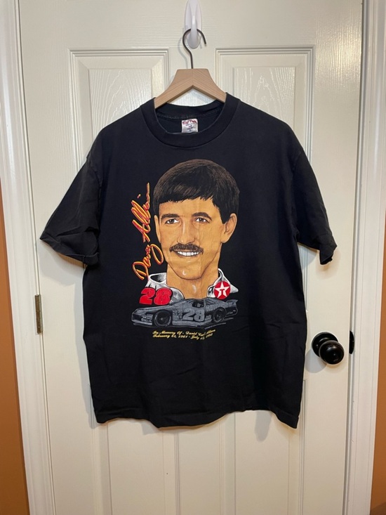 Vintage Other - Dave Allison Vintage Single Stitch NASCAR Memorial Tee #28 Size XL